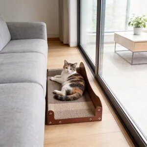 Premium Sofa-Style Corrugated Cat Scratcher Lounge for Multi-Cat