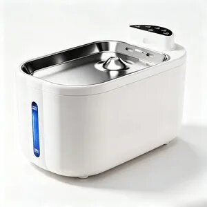 Automatic Stainless Steel Cat Water Fountain with LED Level Indicator