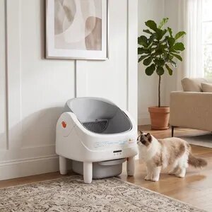 Automatic Cat Litter Box with Self-Cleaning Technology for Convenience