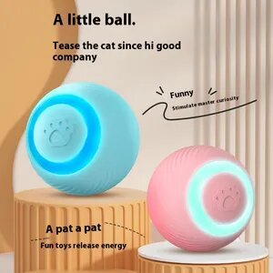 Cat Toy Ball Silicone Rolling Track Ball Rechargeable Automatic Cat