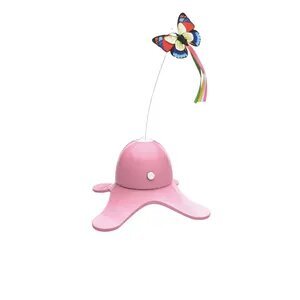 Electronic Interactive Cat Teaser Toy with Hanging Butterfly
