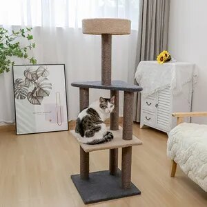 Interactive Durable Safe Hideout Cat Scratcher with Fun Toy
