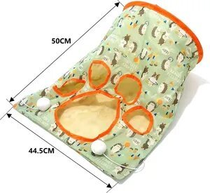 Crinkle Cat Tunnel Play Toy with Interactive Sound