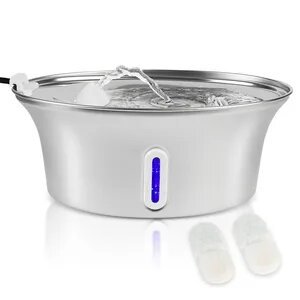 108oz 3.2L Pet Feeding Water Fountain with Water Level Window