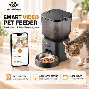 CE RoHS FCC Automatic Pet Feeder for Indoor Pets with Smart Life APP